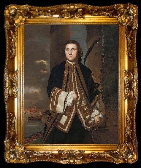 framed  REYNOLDS, Sir Joshua Captain the Honourable George Edgcumbe, ta009-2